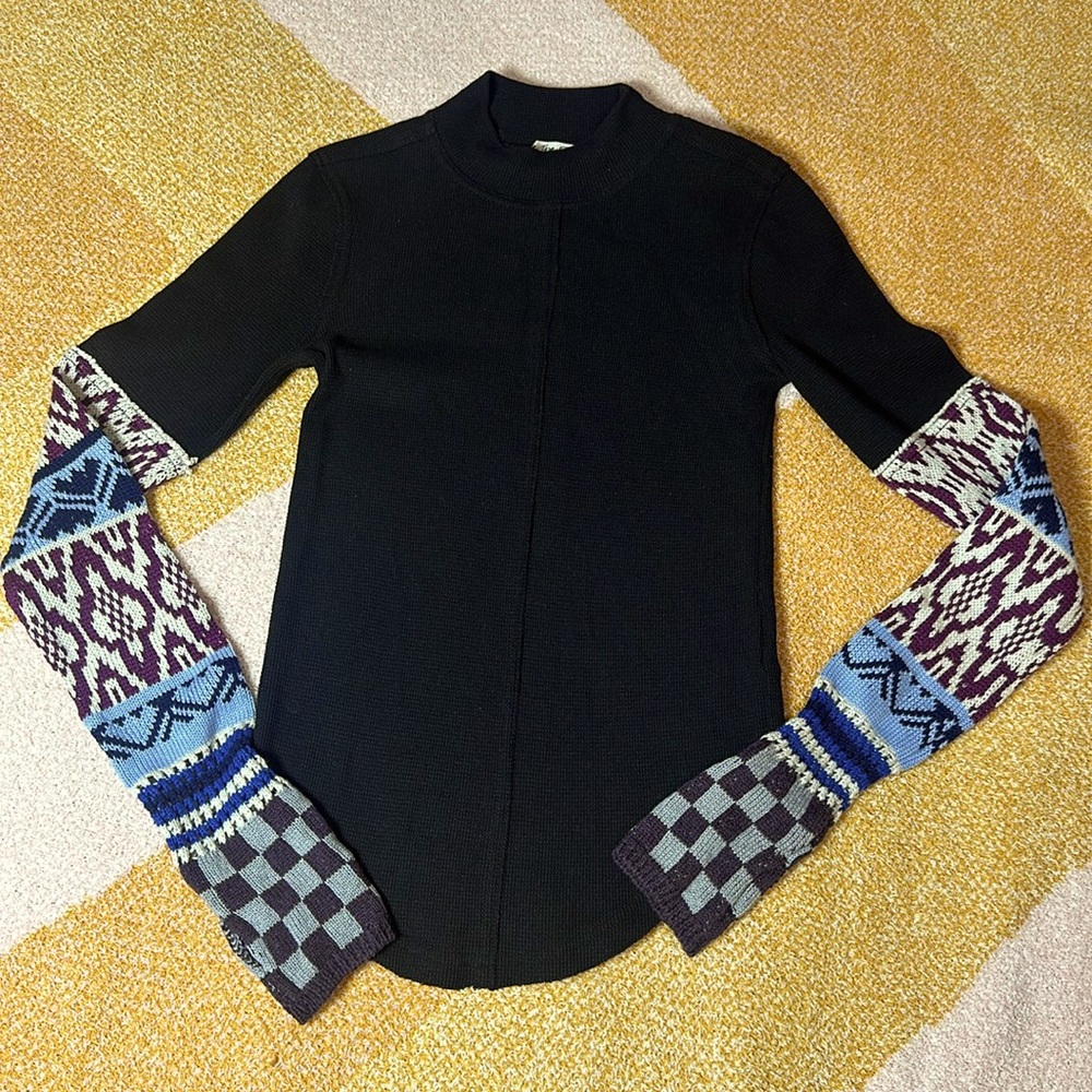 Free People Gorgeous Cuff Thermal Long Sleeve Top